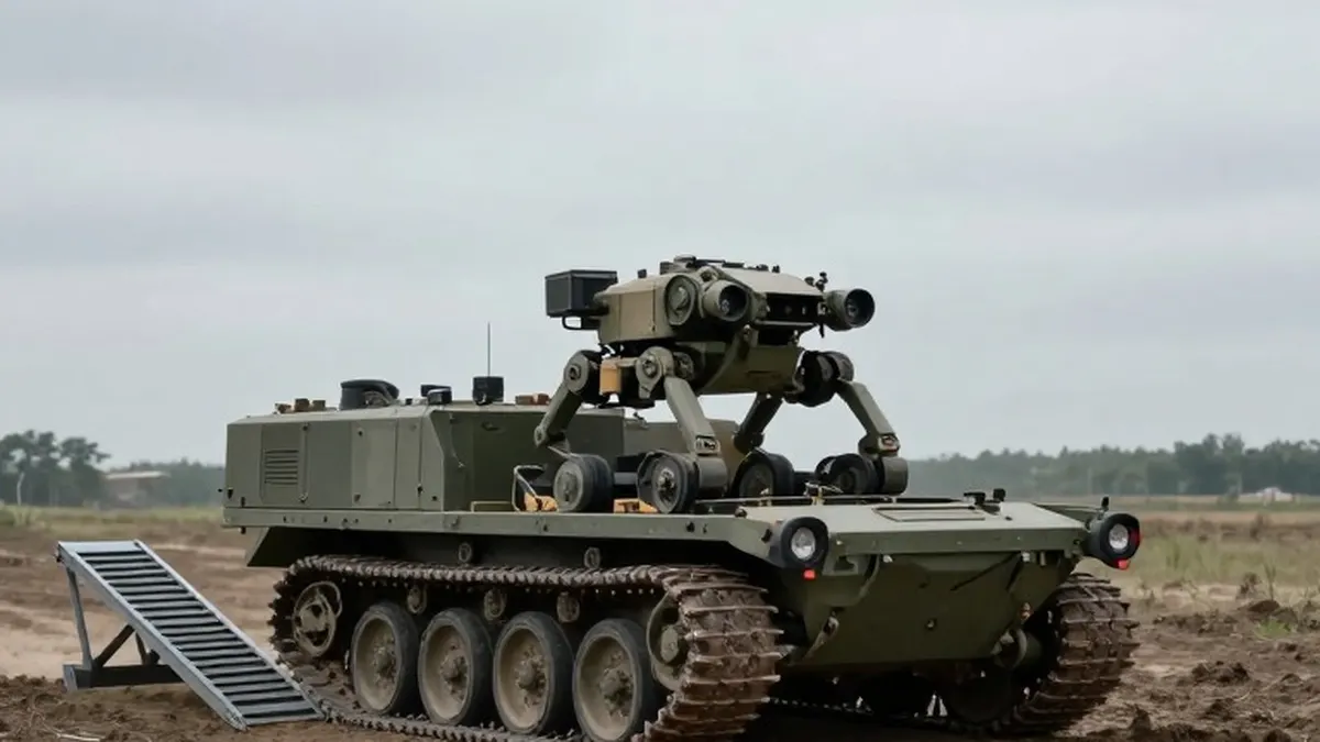 Ukrainian Battalion Uses One Ground Robot to Haul Another Off the Front Line